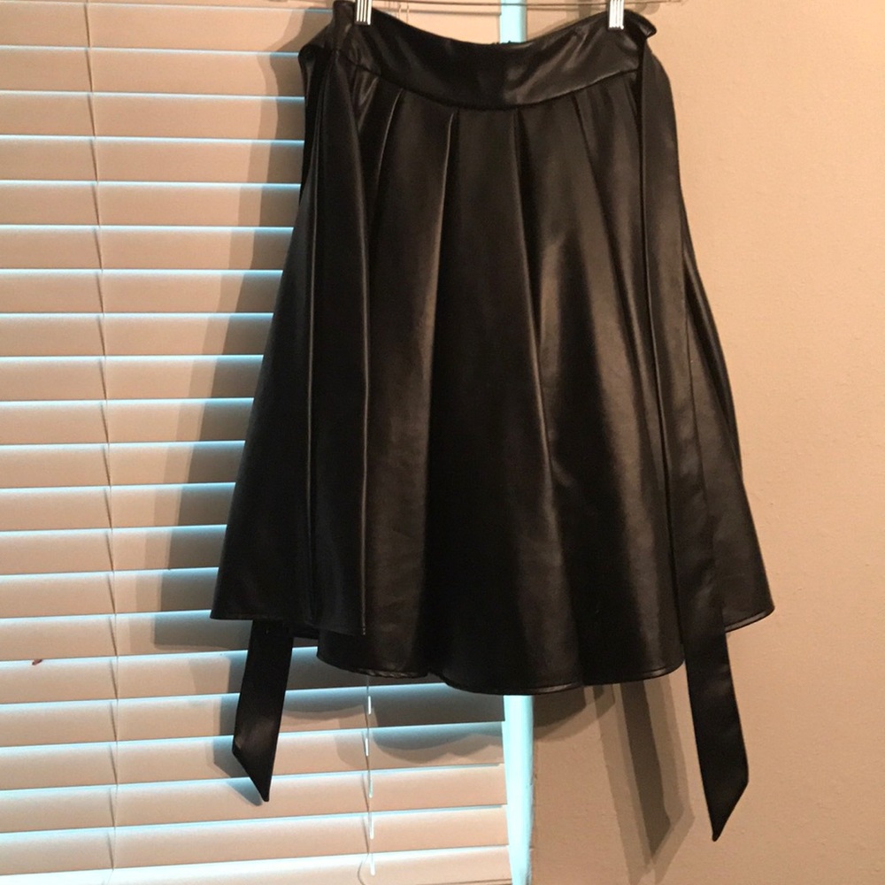 High Waisted Pleather Skirt